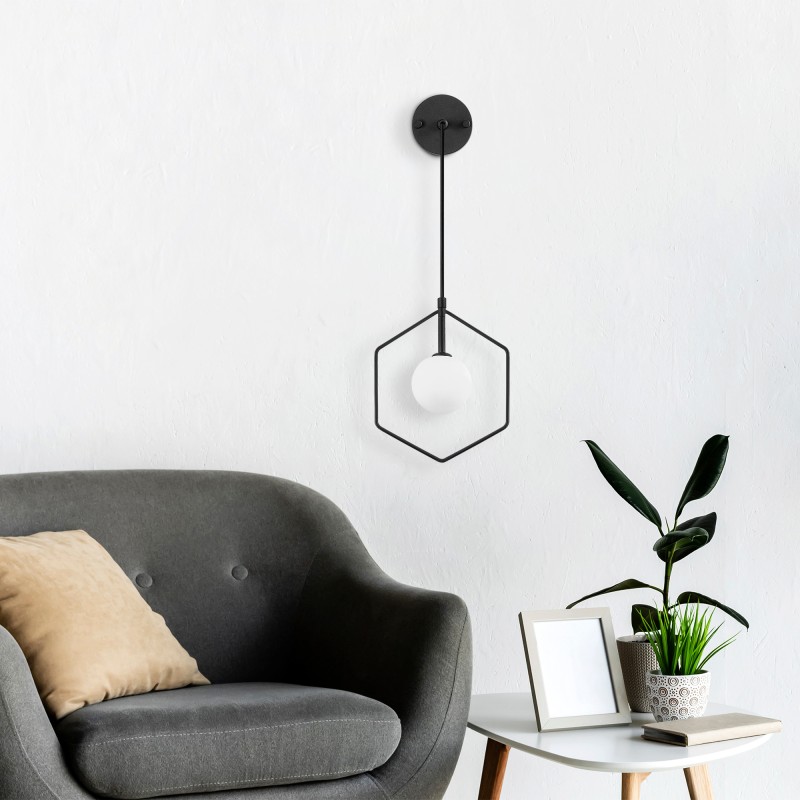 Wall Lamp Geometri - 11105 Black
White