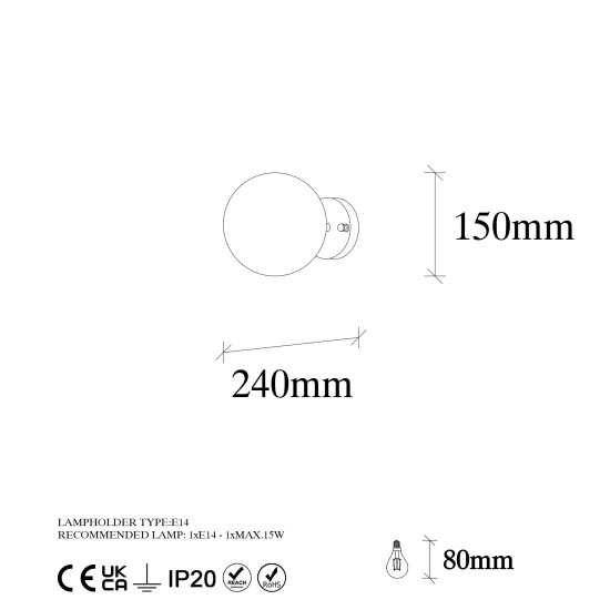 Opviq Wall Lamp Atmaca - 10230 Black
Cream