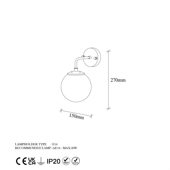 Wall Lamp Horn - 12216 Gold Opviq Wall Lamp Horn - 12216 Gold