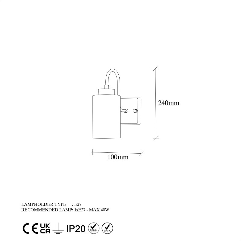 Opviq Wall Lamp Duzsuz - 13141 Gold