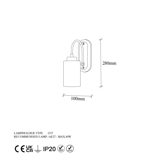 Opviq Wall Lamp Hemikilo - 13160 Gold