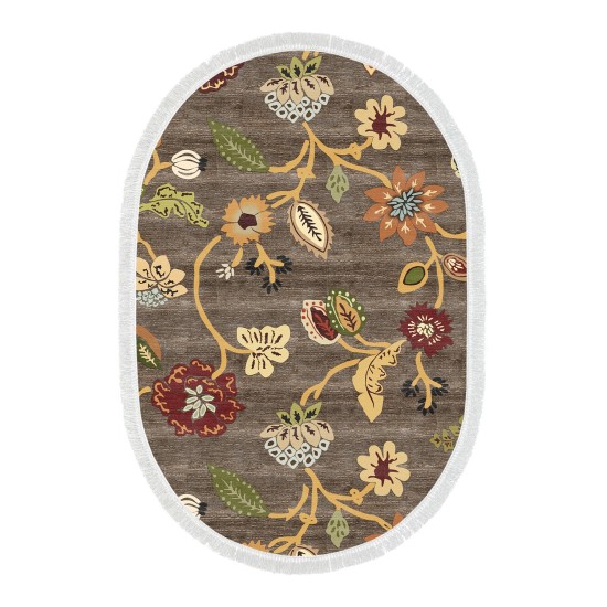 Carpet (160 x 230) Mu176 - Coffee (Oval) Coffee Carpet (160 x 230) Mu176 - Coffee (Oval) Coffee