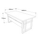 Hanah Home Study Desk Mn01-Ba Walnut