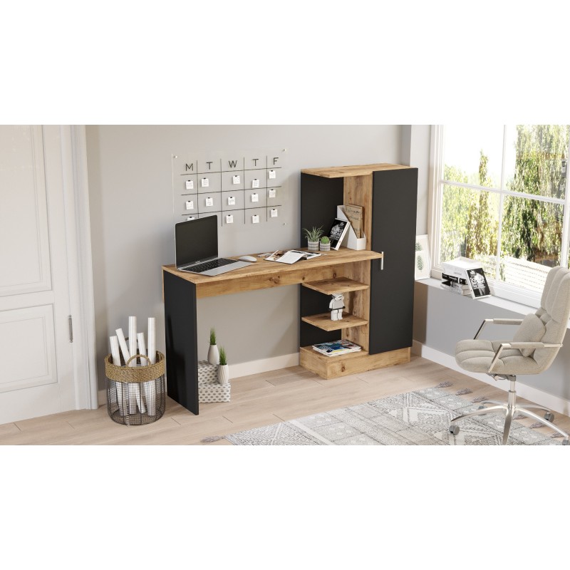 Hanah Home Study Desk Ct2-Ab Atlantic Pine
Black