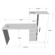 Hanah Home Study Desk Ct2-Ab Atlantic Pine
Black