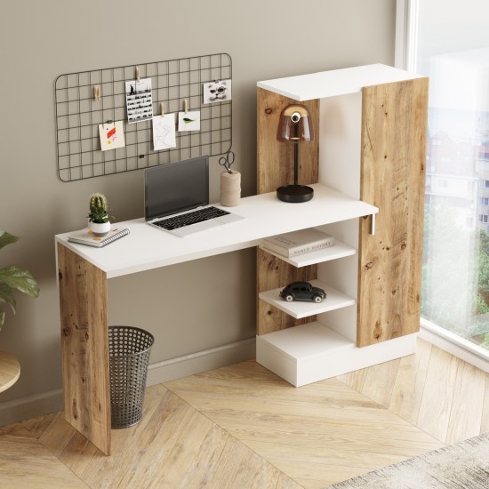 Hanah Home Study Desk Ct2-Aw Atlantic Pine
White