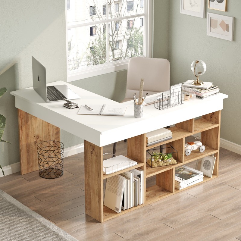 Hanah Home Study Desk Ct5-Aw Atlantic Pine
White