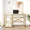 Hanah Home Study Desk Vg23-Ge White Marble
Gold