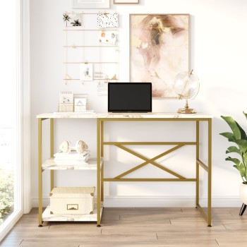 Study Desk Vg23-Ge White Marble
Gold