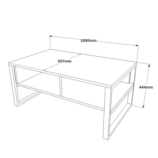 Coffee Table Ml34-Rg Silver Hanah Home Coffee Table Ml34-Rg Silver