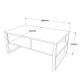 Coffee Table Ml34-Rg Silver Hanah Home Coffee Table Ml34-Rg Silver