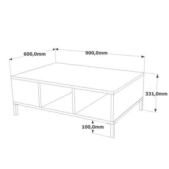 Τραπέζι Σαλονιού Rl2-Aa- 90x60x33,1εκ - Χρώμα Atlantic Πεύκο Ανθρακί Τραπέζι Σαλονιού Rl2-Aa- 90x60x33,1εκ - Χρώμα Atlantic Πεύκο Ανθρακί
