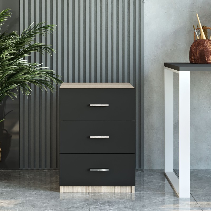 Hanah Home Drawer Vo3-Ob Oak
Black