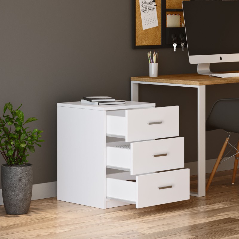 Συρταριέρα  Vo3-W - Χρώμα Λευκό - 44,5x46,6x61,8εκ