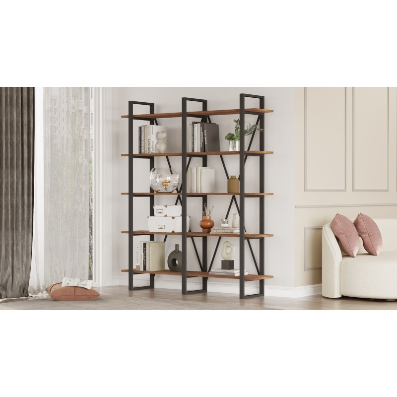 Hanah Home Bookshelf Mn05-Ba Walnut