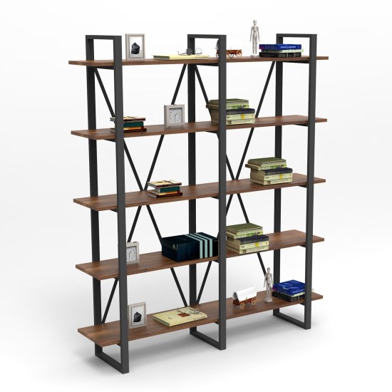Bookshelf Mn05-Ba Walnut Hanah Home Bookshelf Mn05-Ba Walnut