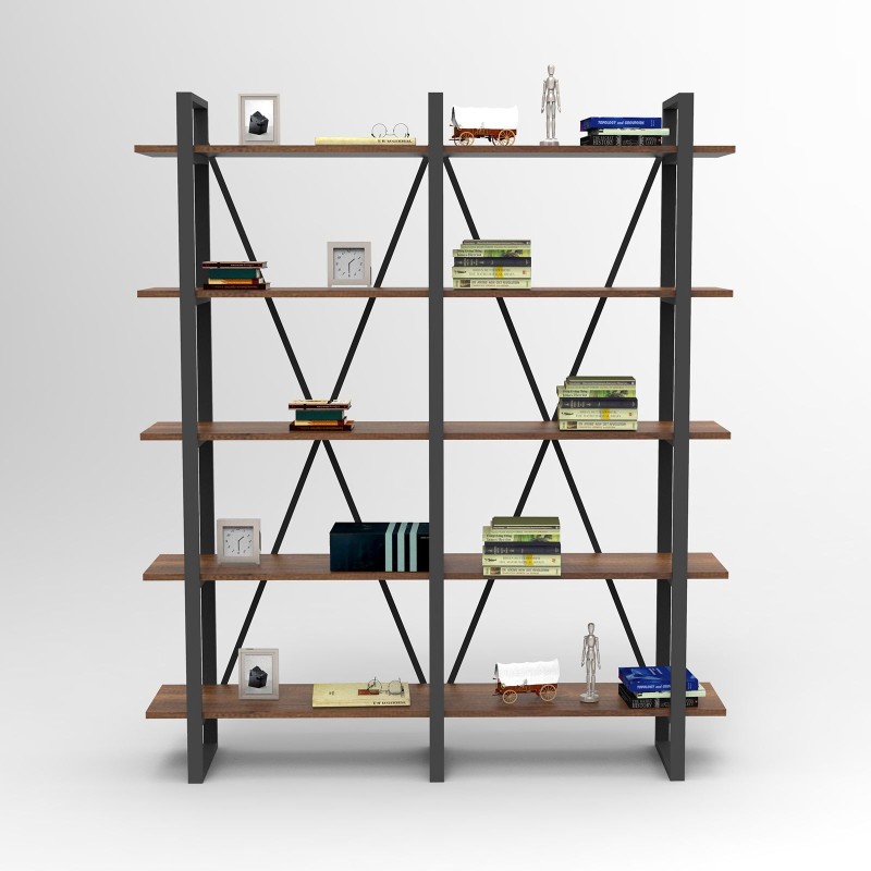 Hanah Home Bookshelf Mn05-Ba Walnut