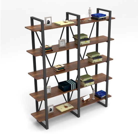 Bookshelf Mn05-Ba Walnut Hanah Home Bookshelf Mn05-Ba Walnut