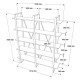 Bookshelf Mn05-Ba Walnut Hanah Home Bookshelf Mn05-Ba Walnut