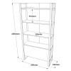 Hanah Home Bookshelf Ml6-A Atlantic Pine