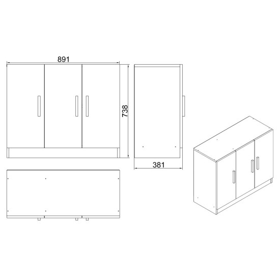 Multi Purpose Cabinet Vo5-Ba Walnut
Anthracite Multi Purpose Cabinet Vo5-Ba Walnut
Anthracite
