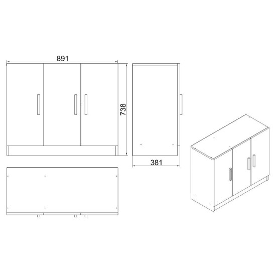 Multi Purpose Cabinet Vo5-Ba Walnut
Anthracite Multi Purpose Cabinet Vo5-Ba Walnut
Anthracite