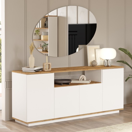 Μπουφές  Fr15-Aw Atlantic 180X75x44.5 Φυσικό Πεύκο Λευκό