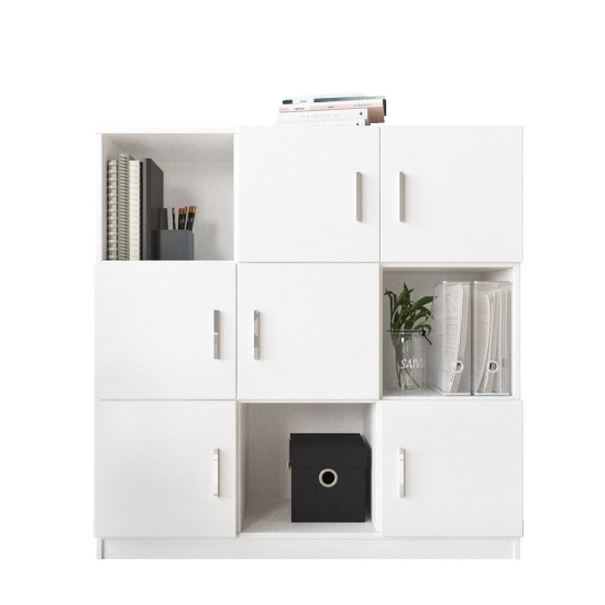 Βιβλιοθήκη Vo7-W 119,9x37,6x121,6εκ - Χρώμα Λευκό