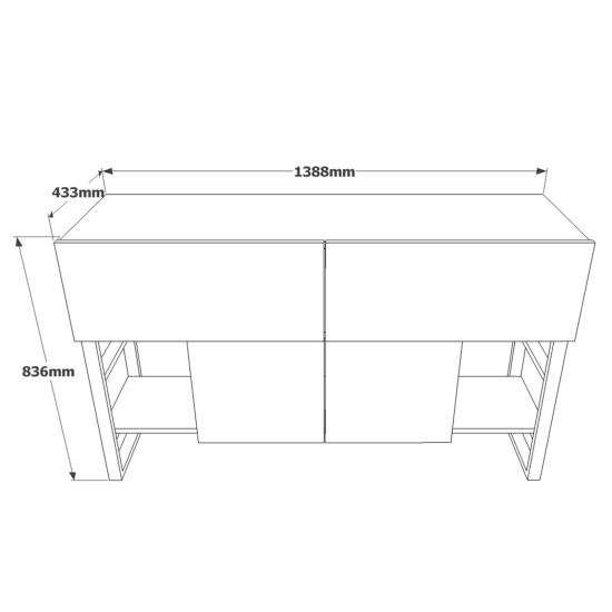 Κονσόλα Ml26-A 139x83.6x43.3cm - Πεύκο Ατλαντικού Κονσόλα Ml26-A 139x83.6x43.3cm - Πεύκο Ατλαντικού