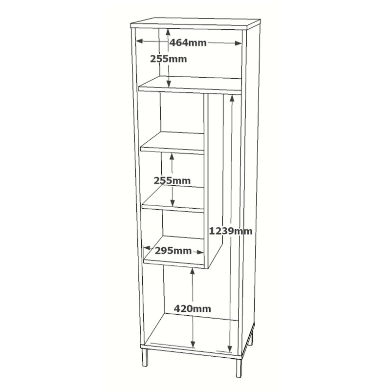 Hanah Home Multi Purpose Cabinet Dy1-Wk Walnut
White