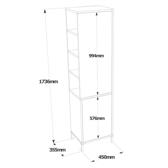 Multi Purpose Cabinet Vı1-W White Hanah Home Multi Purpose Cabinet Vı1-W White