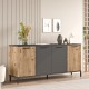 Μπουφές Rl4-Aa 160x40x71,8εκ - Χρώμα Atlantic Πεύκο Ανθρακί Μπουφές Rl4-Aa 160x40x71,8εκ - Χρώμα Atlantic Πεύκο Ανθρακί
