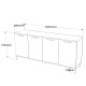 Μπουφές Rl4-Aa 160x40x71,8εκ - Χρώμα Atlantic Πεύκο Ανθρακί Μπουφές Rl4-Aa 160x40x71,8εκ - Χρώμα Atlantic Πεύκο Ανθρακί
