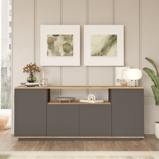 Μπουφές FR15-AA Atlantic 75x44.5cm - Πεύκο Ανθρακί Μπουφές FR15-AA Atlantic 75x44.5cm - Πεύκο Ανθρακί