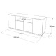 Μπουφές FR15-AA Atlantic 75x44.5cm - Πεύκο Ανθρακί Μπουφές FR15-AA Atlantic 75x44.5cm - Πεύκο Ανθρακί