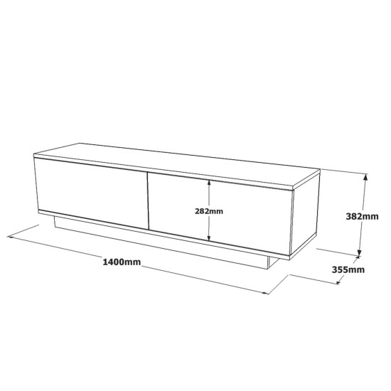 TV Stand Fn1-Lb Black Hanah Home TV Stand Fn1-Lb Black