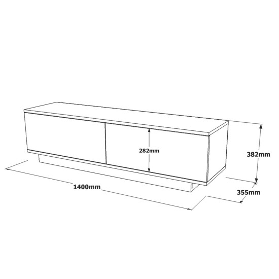 TV Stand Fn1-W White Hanah Home TV Stand Fn1-W White