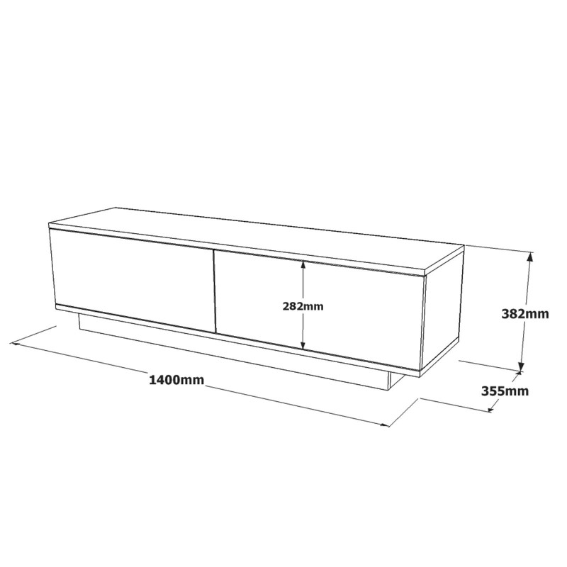 Hanah Home TV Stand Fn1-W White