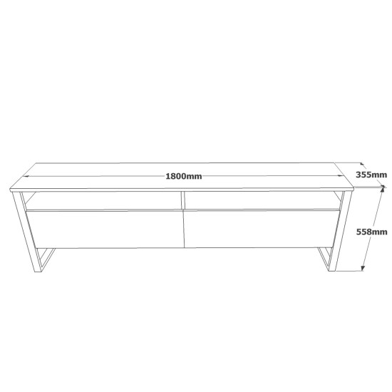 TV Unit Ml19-A Atlantic Pine Hanah Home TV Unit Ml19-A Atlantic Pine