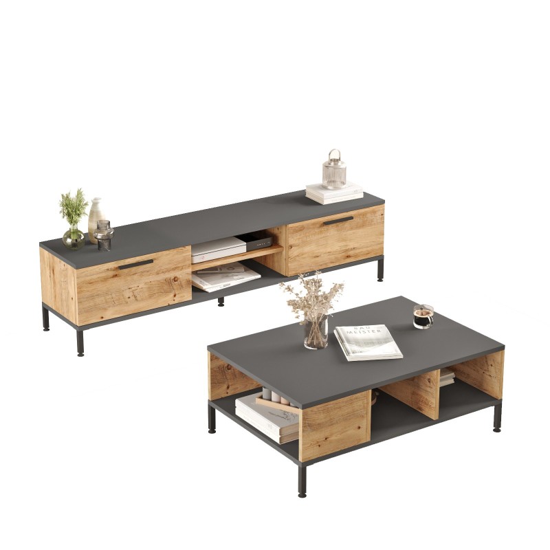 Hanah Home Living Room Furniture Set Rl5-Aa Atlantic Pine
Anthracite