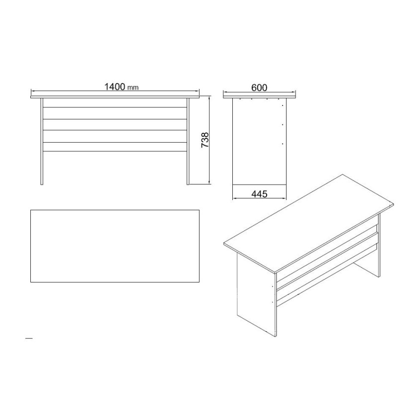 Office Furniture Set Vo9-Ob Oak
Black