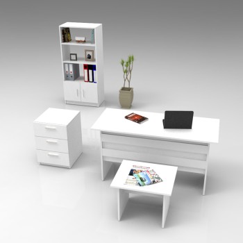 Office Furniture Set Vo11-W White