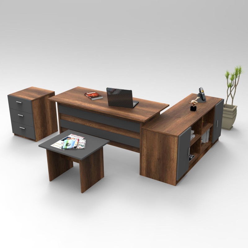 Hanah Home Office Furniture Set Vo13-Ba Walnut
Anthracite