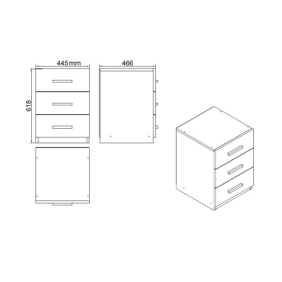 Office Furniture Set Vo13-W White