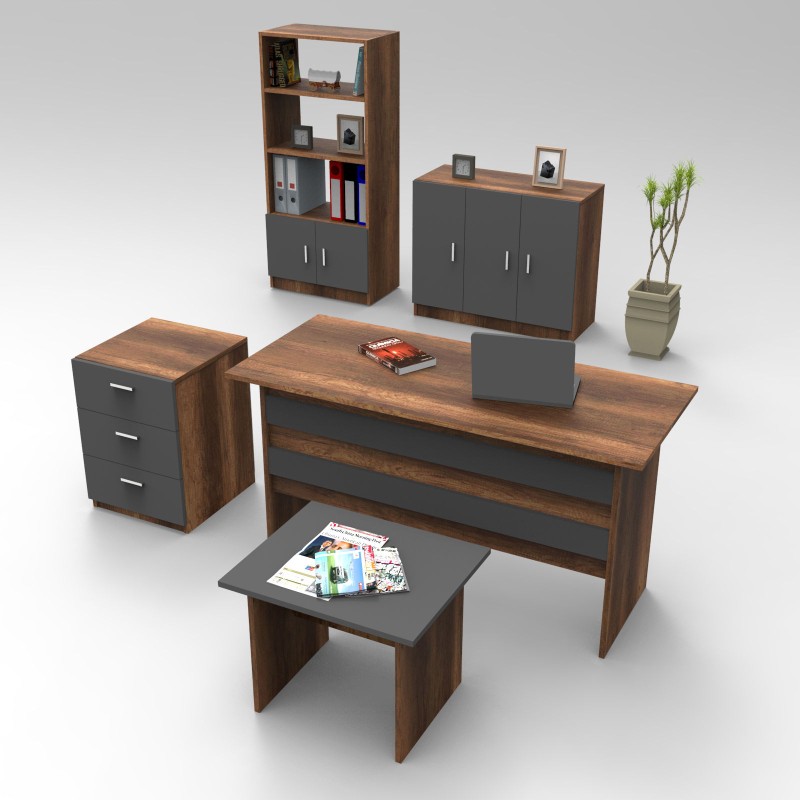 Hanah Home Office Furniture Set Vo14-Ba Walnut
Anthracite