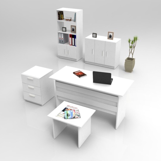 Office Furniture Set Vo14-W White Hanah Home Office Furniture Set Vo14-W White