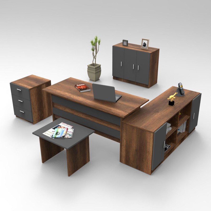 Hanah Home Office Furniture Set Vo16-Ba Walnut
Anthracite
