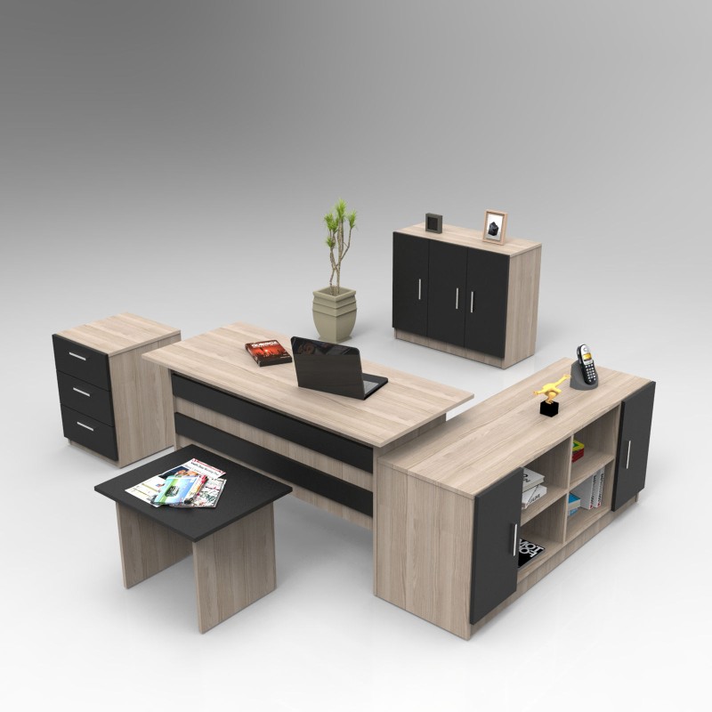 Hanah Home Office Furniture Set Vo16-Ob Oak
Black