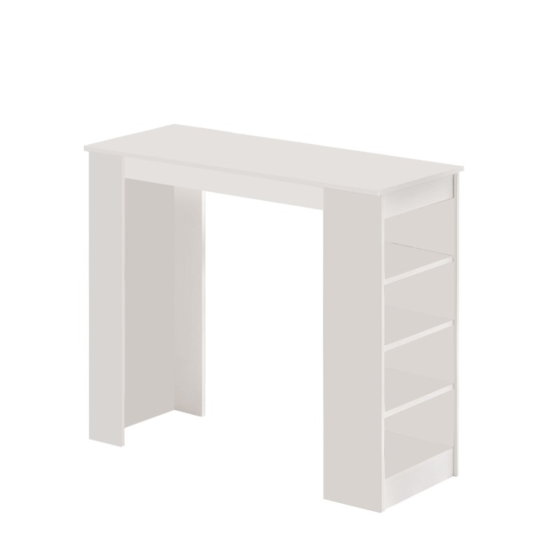 Τραπέζι Μπαρ Κουζίνας - Clarisa - Χρώμα Λευκό - 120x51,6x101,8εκ