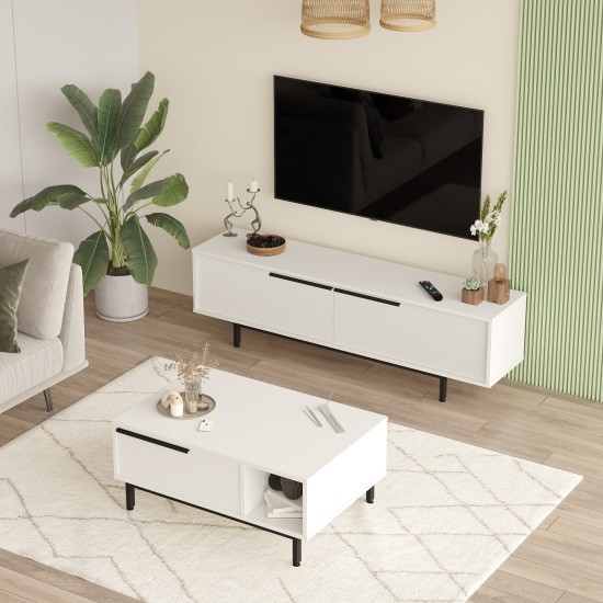 Living Room Furniture Set ON19-W White Living Room Furniture Set ON19-W White